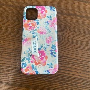 Loopy phone case, floral, iPhone 11
